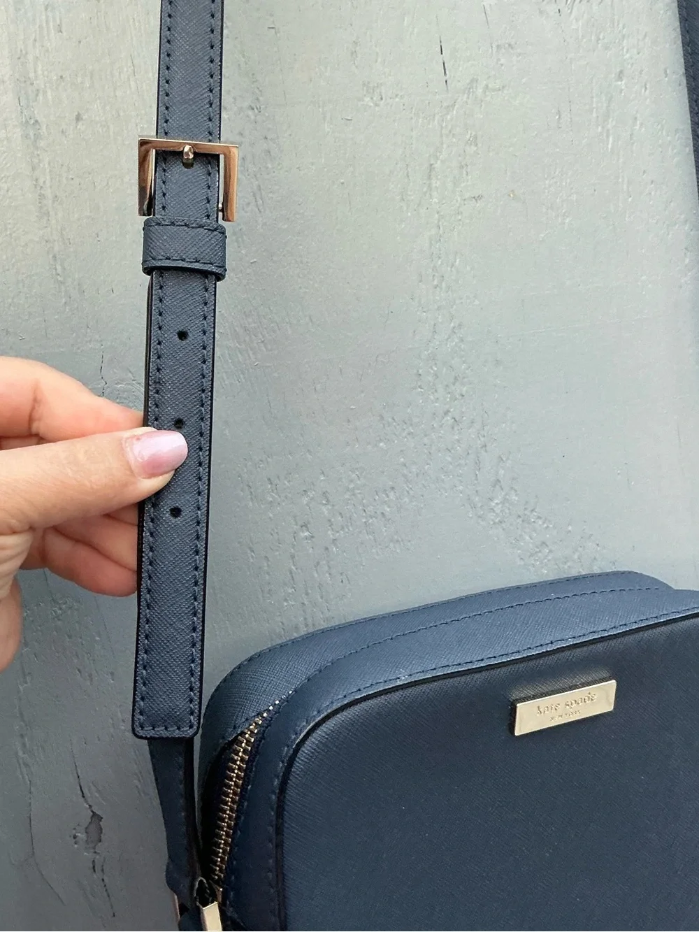 kate spade Harper Navy Crossbody Leather Travel Vacation Shopping ComfortableBag